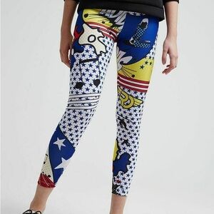 Rita Ora x Adidas comic inspired high waisted stretch pants